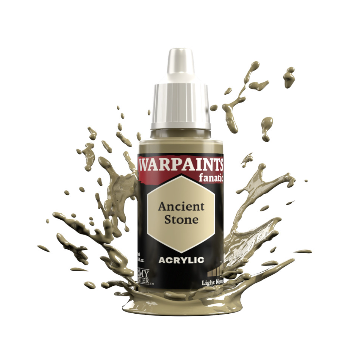 The Army Painter Warpaints Fanatic High Covering Acrylic Paint 18ml WP3088 Ancient Stone