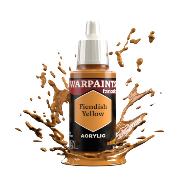 The Army Painter Warpaints Fanatic High Covering Acrylic Paint 18ml WP3092 Fiendish Yellow