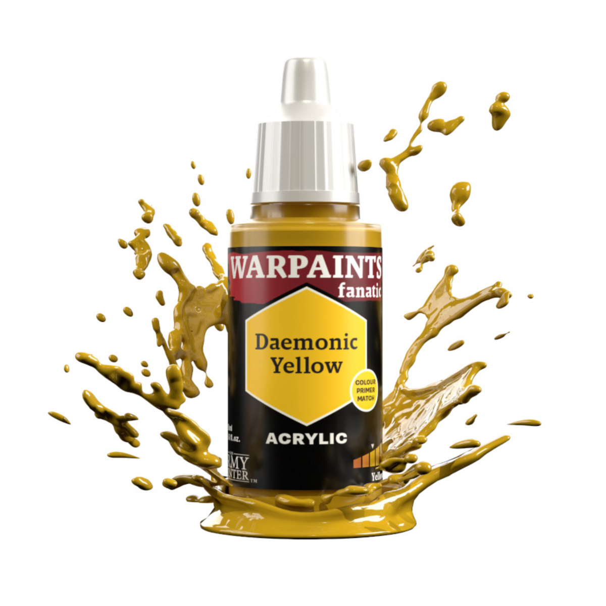The Army Painter Warpaints Fanatic High Covering Acrylic Paint 18ml WP3093 Daemonic Yellow