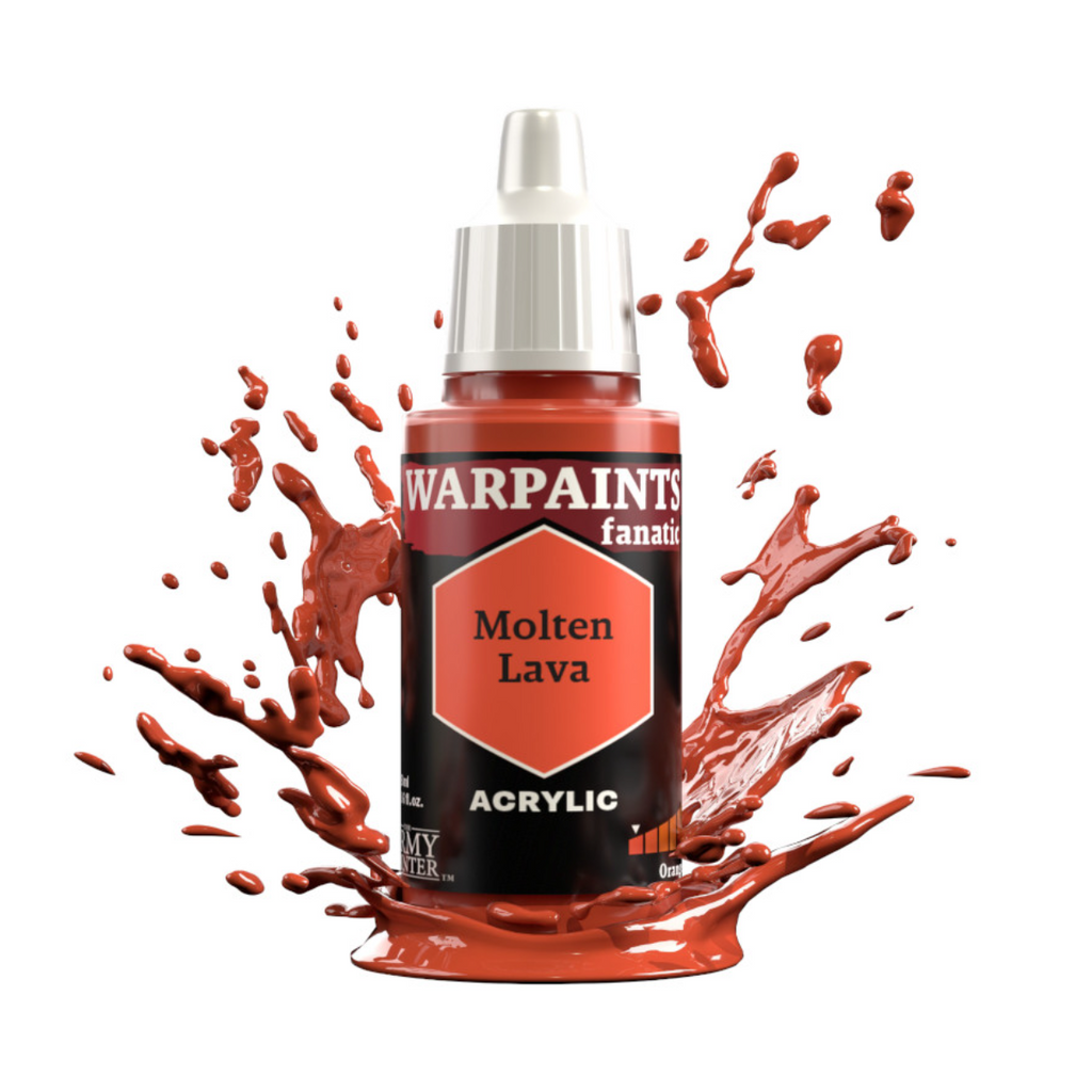 The Army Painter Warpaints Fanatic High Covering Acrylic Paint 18ml WP3097 Molten Lava