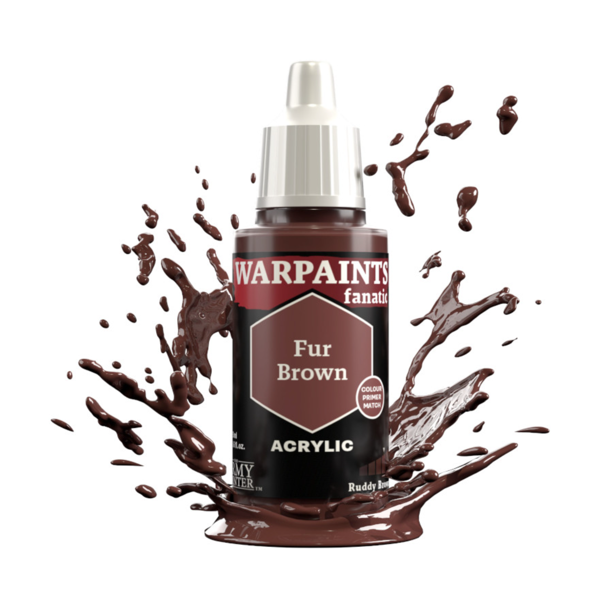 The Army Painter Warpaints Fanatic High Covering Acrylic Paint 18ml WP3112 Fur Brown