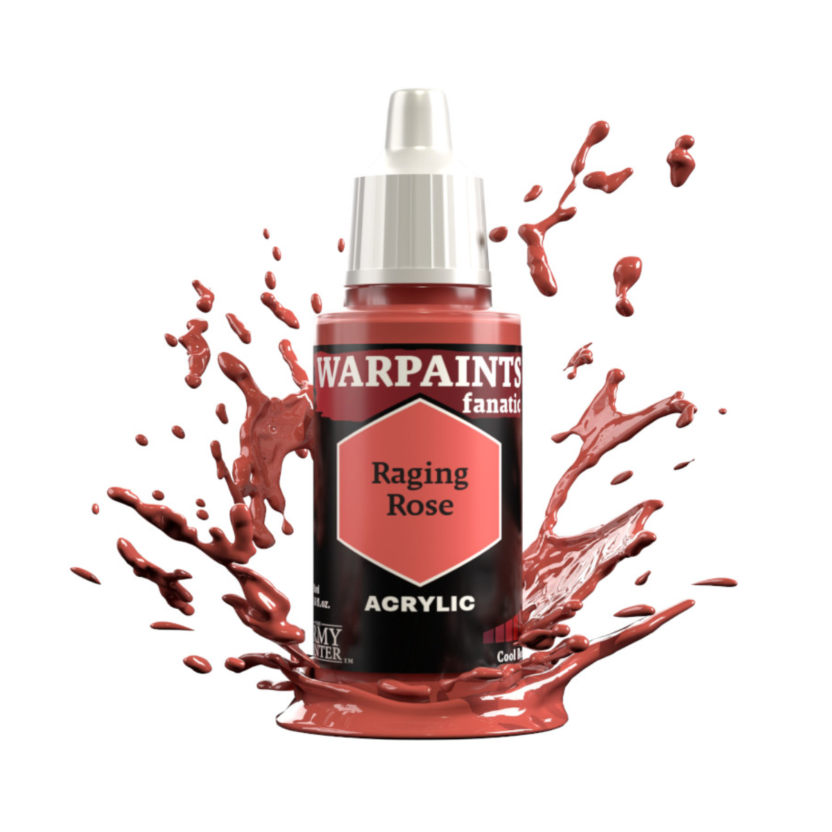 The Army Painter Warpaints Fanatic High Covering Acrylic Paint 18ml WP3120 Raging Rose