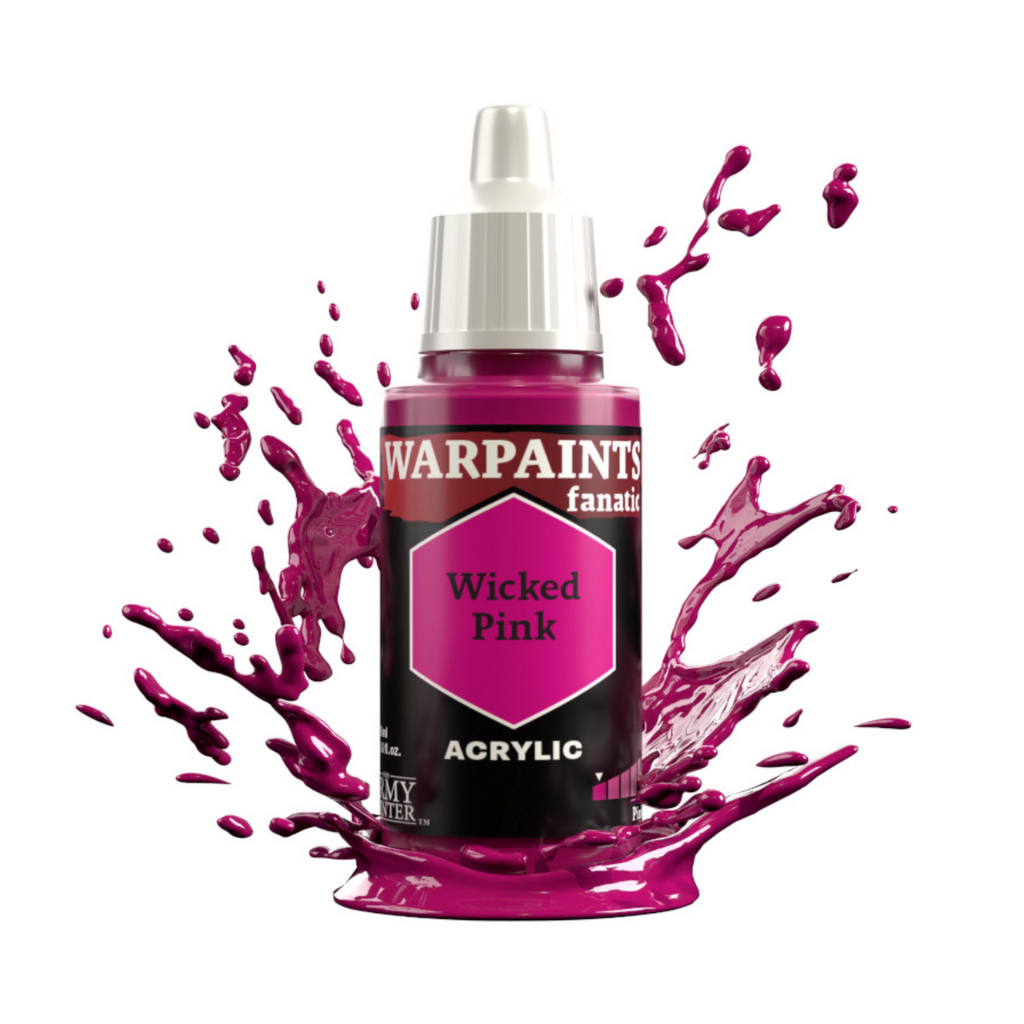 The Army Painter Warpaints Fanatic High Covering Acrylic Paint 18ml WP3121 Wicked Pink