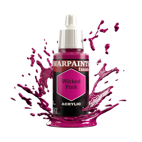 The Army Painter Warpaints Fanatic High Covering Acrylic Paint 18ml WP3121 Wicked Pink
