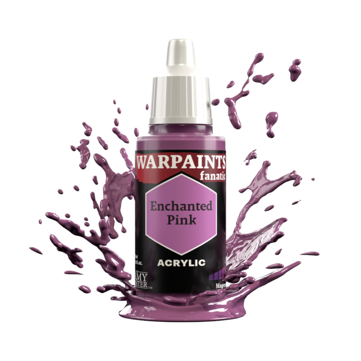 The Army Painter Warpaints Fanatic High Covering Acrylic Paint 18ml WP3137 Enchanted Pink