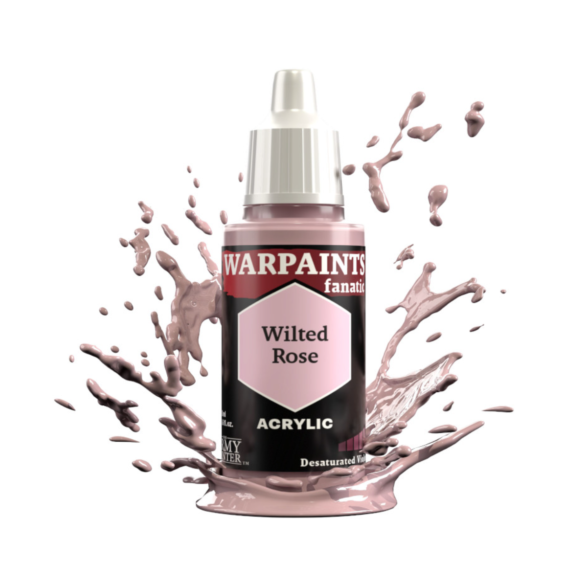 The Army Painter Warpaints Fanatic High Covering Acrylic Paint 18ml WP3144 Wilted Rose