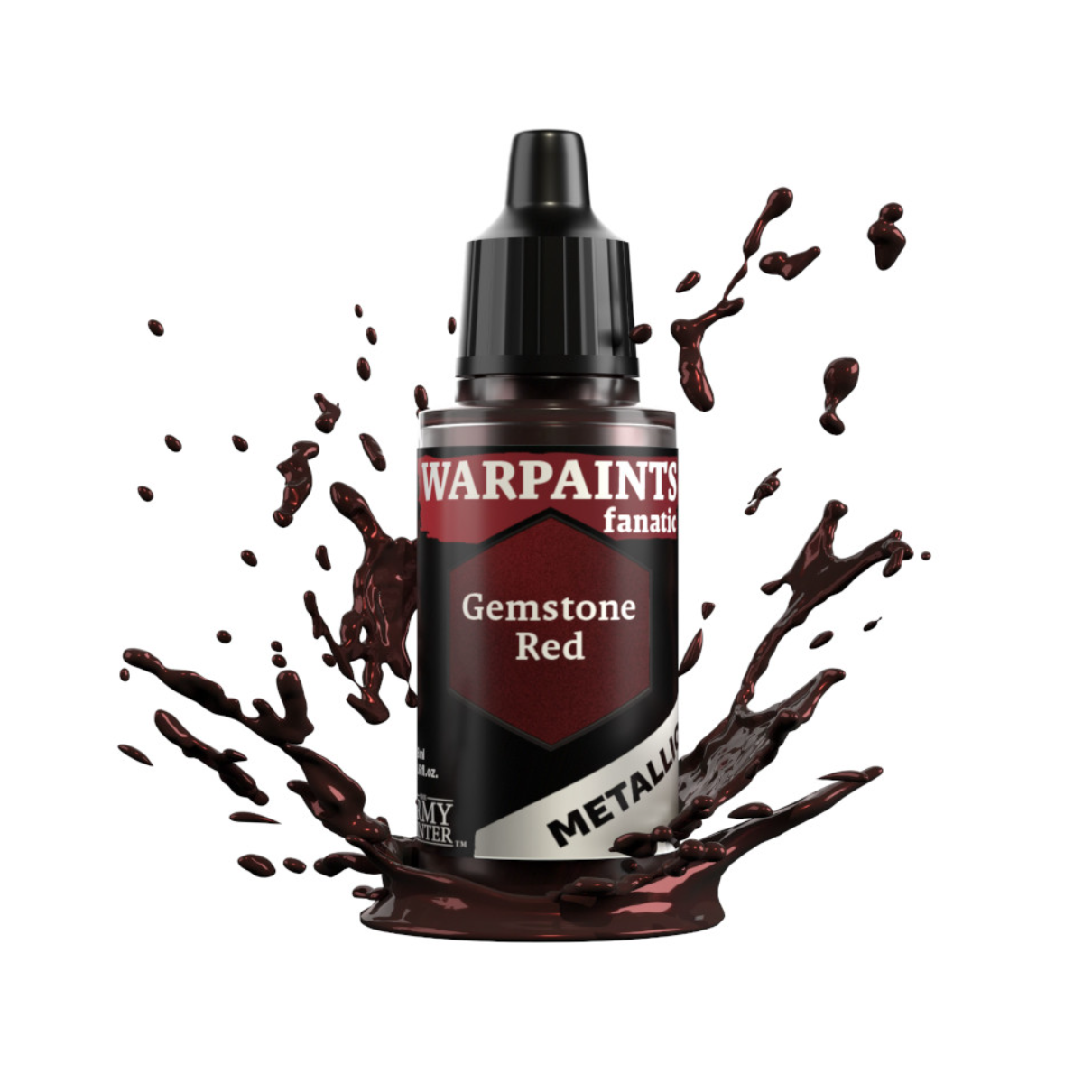 The Army Painter Warpaints Fanatic Metallic High Covering Acrylic Paint 18ml WP3198 Gemstone Red