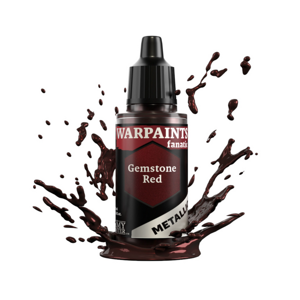 The Army Painter Warpaints Fanatic Metallic High Covering Acrylic Paint 18ml WP3198 Gemstone Red