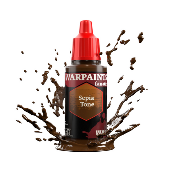 The Army Painter Warpaints Fanatic WashHigh Covering Acrylic Paint 18ml WP3203 Sepia Tone