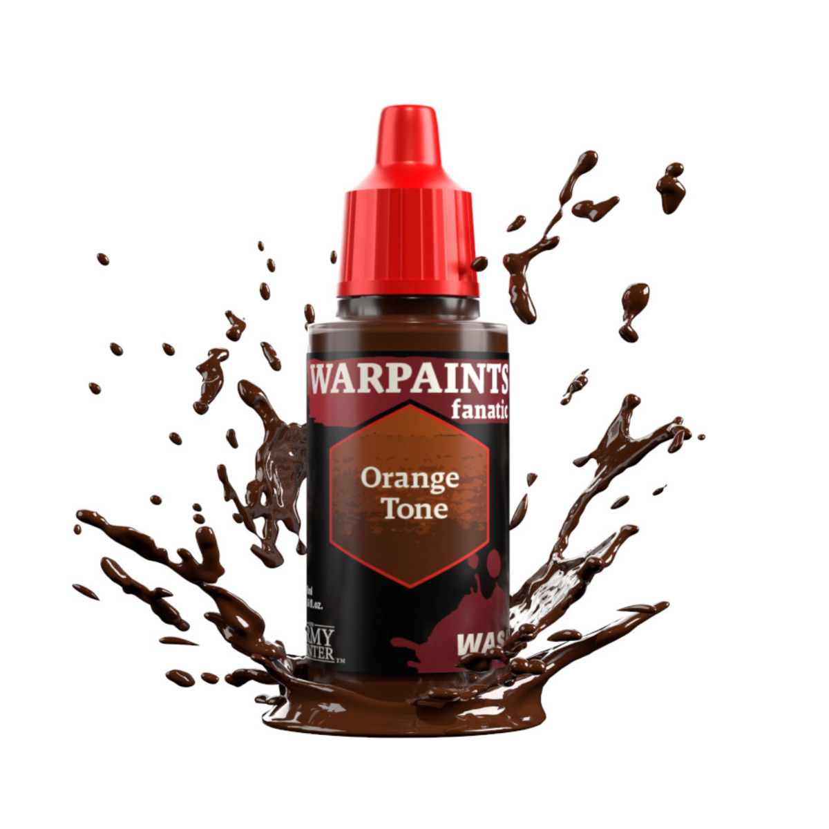 The Army Painter Warpaints Fanatic WashHigh Covering Acrylic Paint 18ml WP3207 Orange Tone