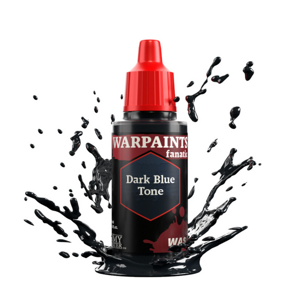 The Army Painter Warpaints Fanatic WashHigh Covering Acrylic Paint 18ml WP3211 Dark Blue Tone