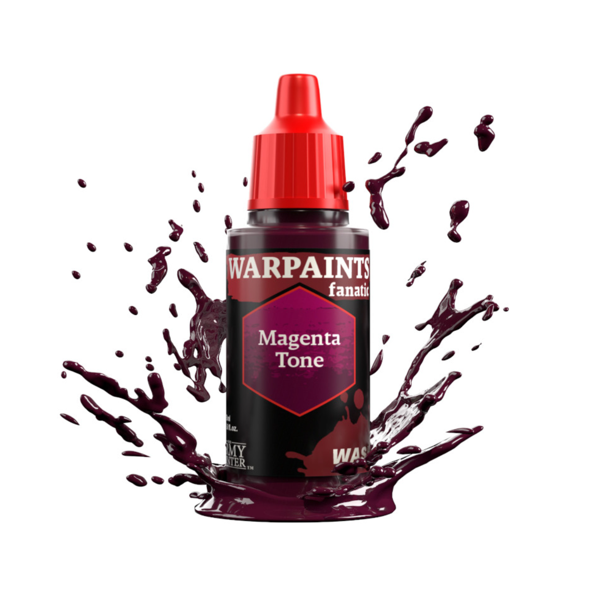 The Army Painter Warpaints Fanatic WashHigh Covering Acrylic Paint 18ml WP3213 Magenta Tone