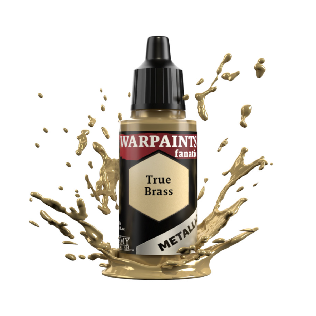 The Army Painter Warpaints Fanatic Metallic High Covering Acrylic Paint 18ml WP3186 True Brass