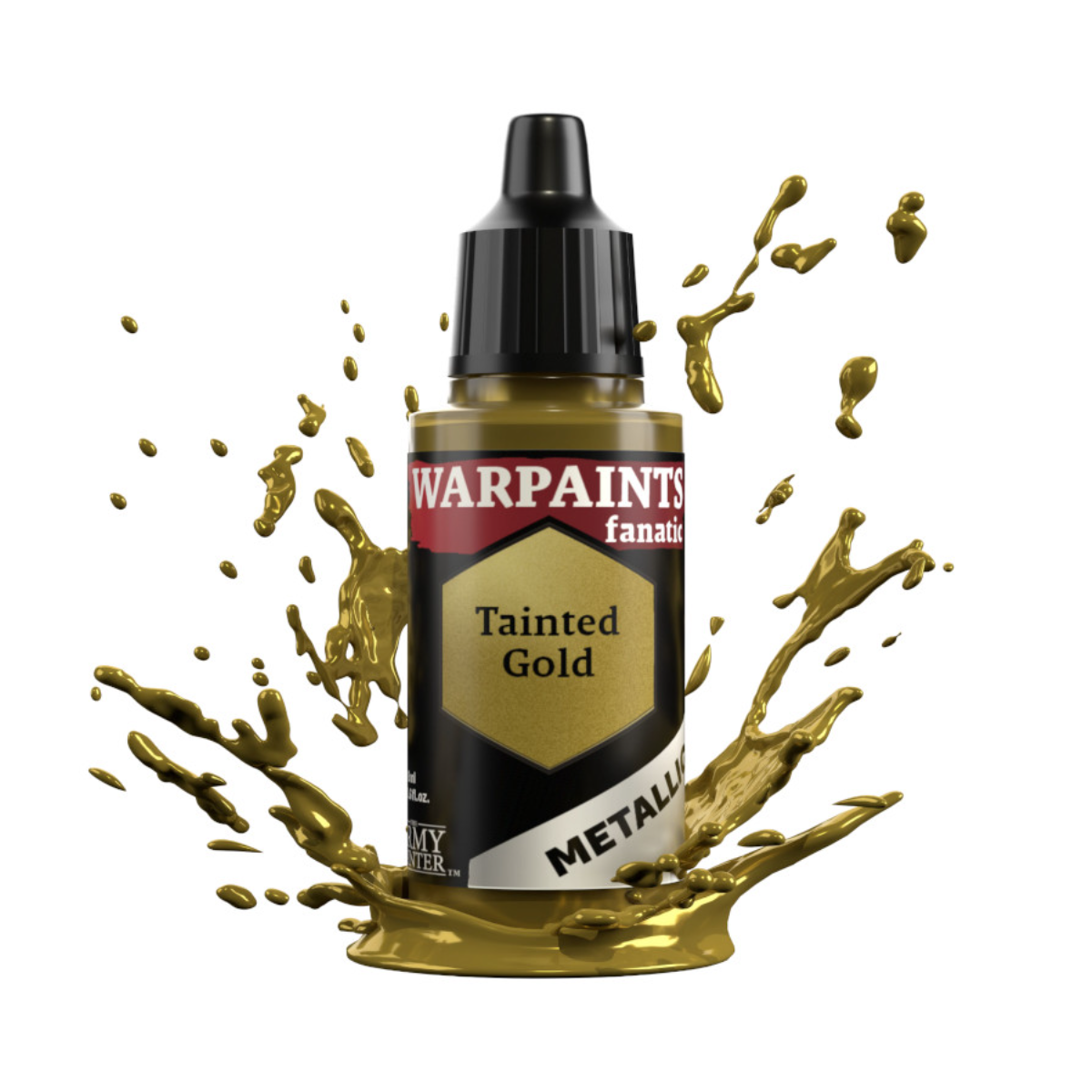The Army Painter Warpaints Fanatic Metallic High Covering Acrylic Paint 18ml WP3187 Tainted Gold