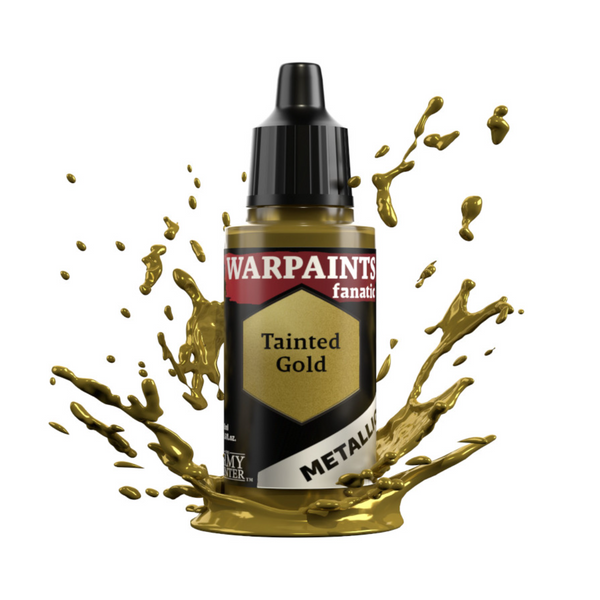 The Army Painter Warpaints Fanatic Metallic High Covering Acrylic Paint 18ml WP3187 Tainted Gold
