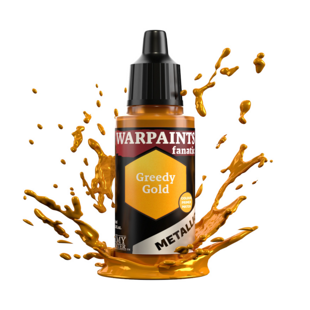 The Army Painter Warpaints Fanatic Metallic High Covering Acrylic Paint 18ml WP3188 Greedy Gold
