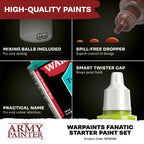 The Army Painter Warpaints Fanatic Starter High Covering Acrylic Paint Set WP8066 (11 colors + 1 brush + 1 miniature) WP8066