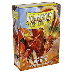 Dragon Shield Dual Matte Mini Japanese Ember 60 ct Card Sleeves Display Case 10 Packs