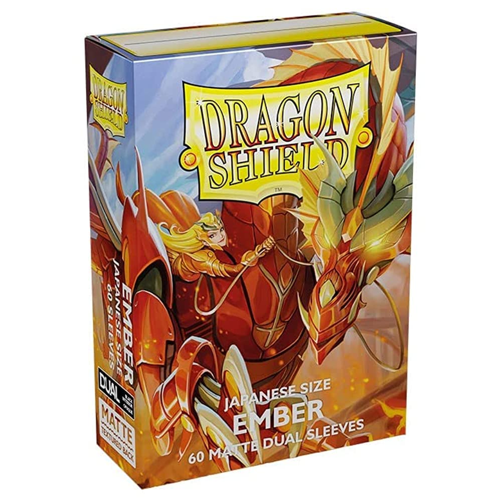 Dragon Shield Dual Matte Mini Japanese Ember 60 ct Card Sleeves Display Case 10 Packs