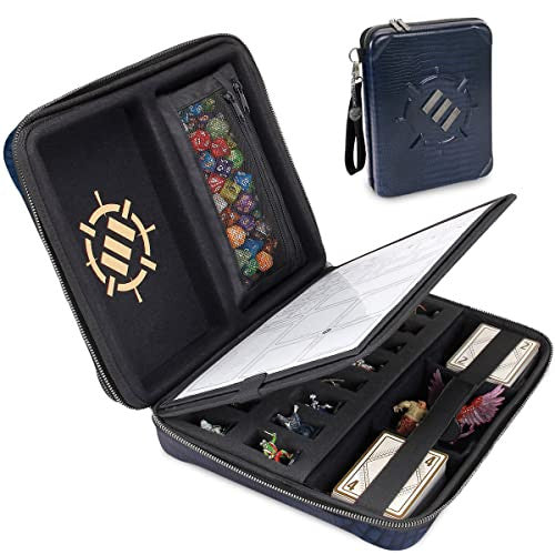 Enhance DnD Binder Collectors Edition RPG Organizer Case with Builtin Character Sheet Holder and Erasable Scribe Panel Dragon Blue ENGTCEC200BLEW