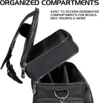 Enhance Collectors Edition RPG Adventurers DnD Bag Dragon Hide Exterior Travel RPG Bag with Tabletop Miniatures Storage Vault Dragon Black ENGTCFD200BKEW