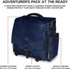 Enhance Collectors Edition RPG Adventurers DnD Bag Dragon Hide Exterior Travel RPG Bag with Tabletop Miniatures Storage Vault Dragon Blue ENGTCFD200BLEW