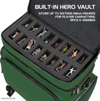 Enhance Collectors Edition RPG Adventurers DnD Bag Dragon Hide Exterior Travel RPG Bag with Tabletop Miniatures Storage Vault Dragon Green ENGTCFD200GNEW