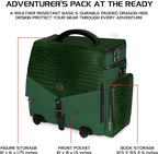 Enhance Collectors Edition RPG Adventurers DnD Bag Dragon Hide Exterior Travel RPG Bag with Tabletop Miniatures Storage Vault Dragon Green ENGTCFD200GNEW