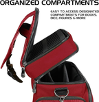 Enhance Collectors Edition RPG Adventurers DnD Bag Dragon Hide Exterior Travel RPG Bag with Tabletop Miniatures Storage Vault Dragon Red ENGTCFD200RDEW