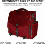 Enhance Collectors Edition RPG Adventurers DnD Bag Dragon Hide Exterior Travel RPG Bag with Tabletop Miniatures Storage Vault Dragon Red ENGTCFD200RDEW