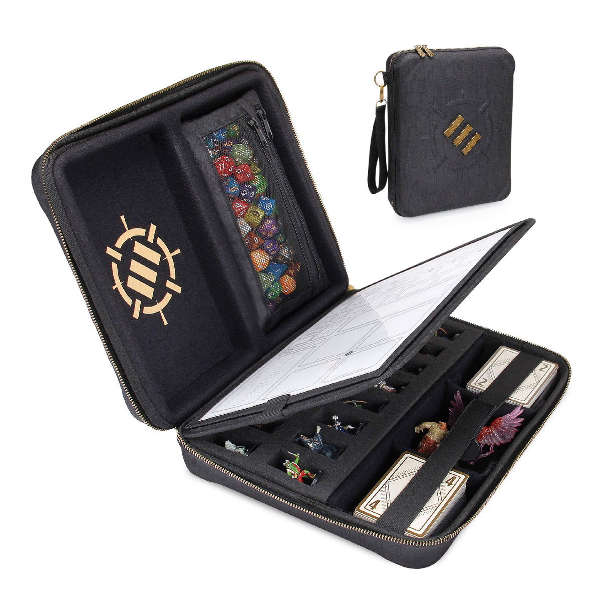 Enhance DnD Binder RPG Organizer Case with Built in Character Sheet Holder and Erasable Scribe Panel Black ENGTCEC100BKEW