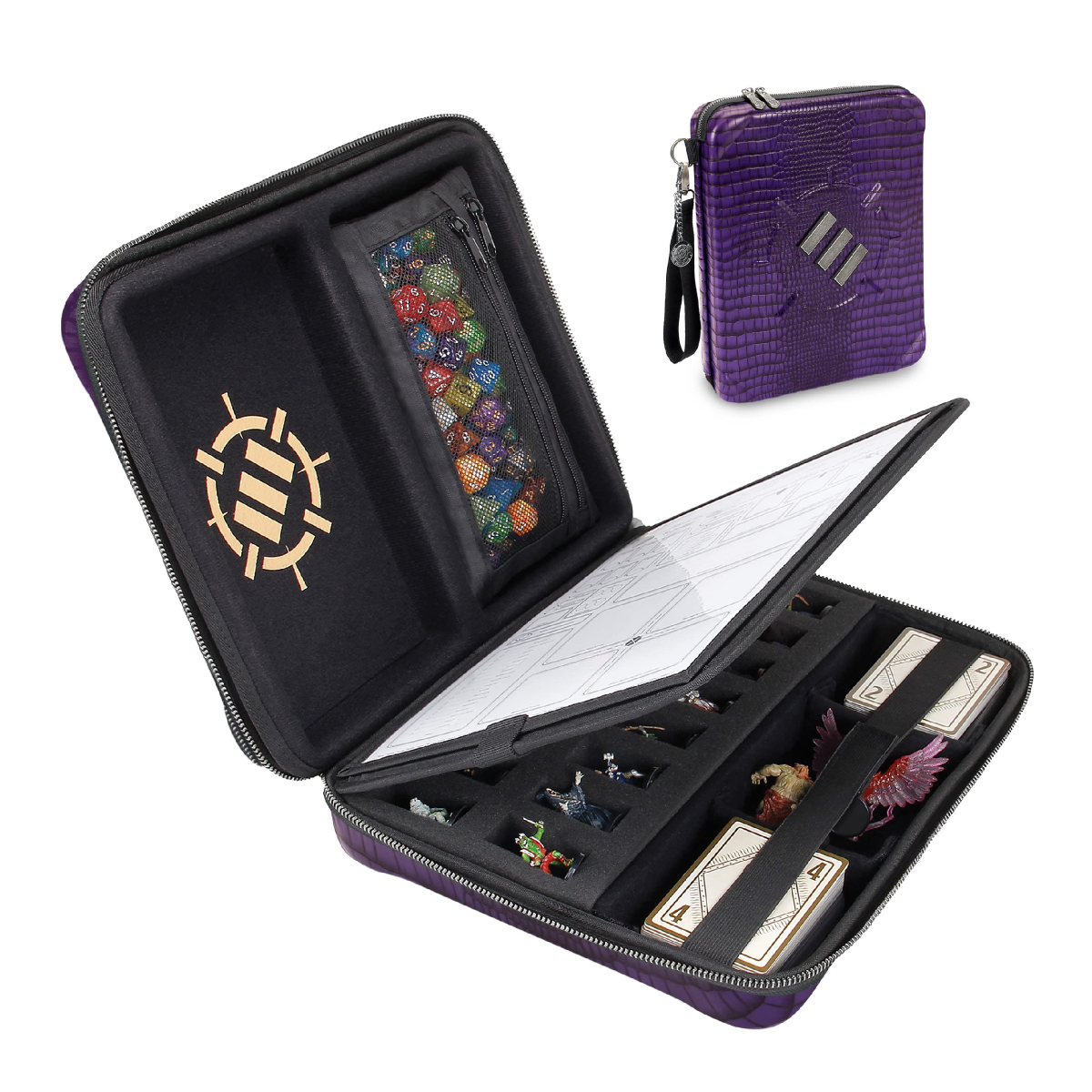 Enhance DnD Binder Collectors Edition RPG Organizer Case with Builtin Character Sheet Holder and Erasable Scribe Panel Dragon Purple ENGTCEC200PREW