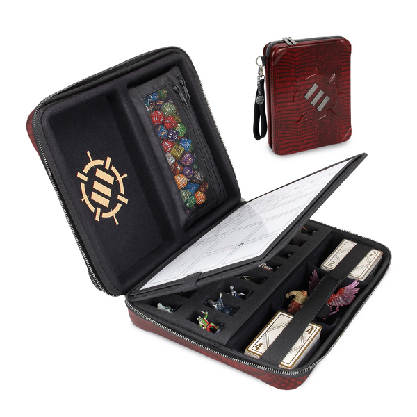 Enhance DnD Binder Collectors Edition RPG Organizer Case with Builtin Character Sheet Holder and Erasable Scribe Panel Dragon Red ENGTCEC200RDEW