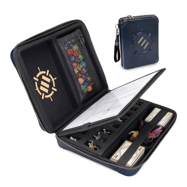 Enhance DnD Binder Collectors Edition RPG Organizer Case with Builtin Character Sheet Holder and Erasable Scribe Panel Dragon Blue ENGTCEC200BLEW