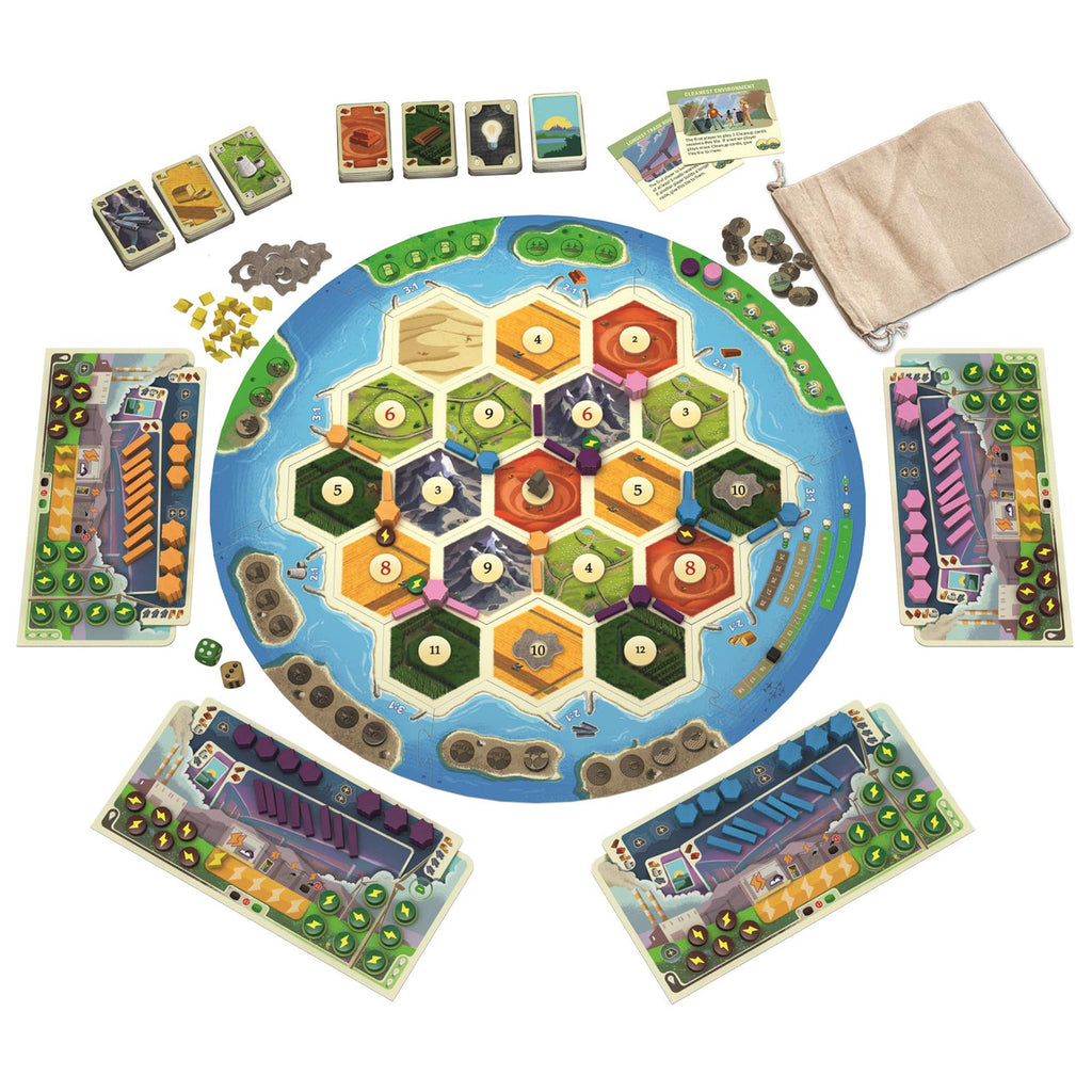 Catan New Energies Board Game Base Game for Adults and Family for Ages 12+ for 3 to 4 Players Average Playtime 90 Minutes CN3207