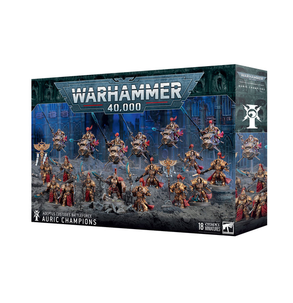 Games Workshop Warhammer 40K Adeptus Custodes Battleforce Auric Champions Plastic Box 01-20