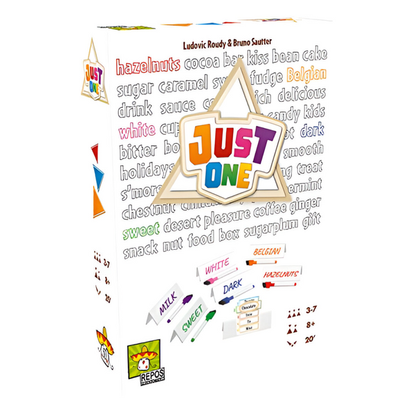 Asmodee Just One Party Game White Box Cooperative Board Game for Adults and Kids Fun Games for Family Game Night Ages 8 and up 3-7 Players Average Playtime 20 Minutes Made by Repos Production JOUS01