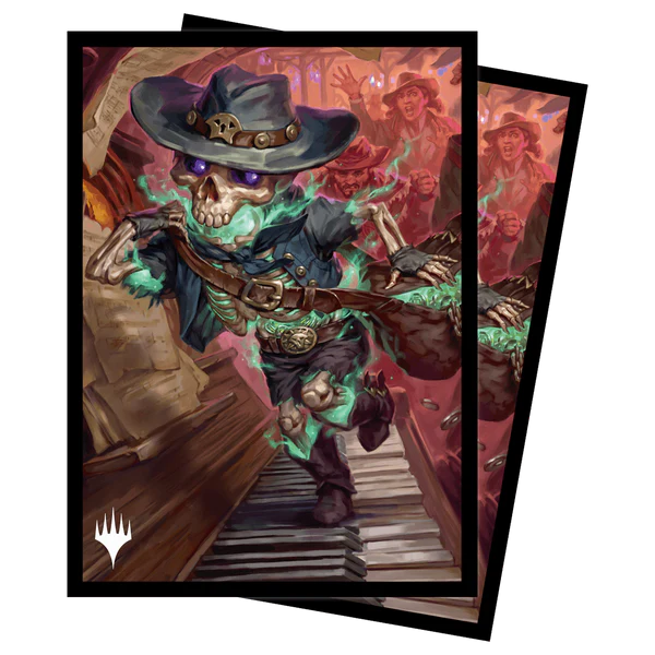 MTG Magic The Gathering CCG Outlaws of Thunder Junction 100ct Tinybones the Pickpocket Key Art Deck Protector Sleeves UPI-38354