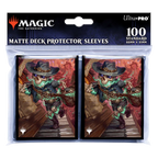 MTG Magic The Gathering CCG Outlaws of Thunder Junction 100ct Tinybones the Pickpocket Key Art Deck Protector Sleeves UPI-38354