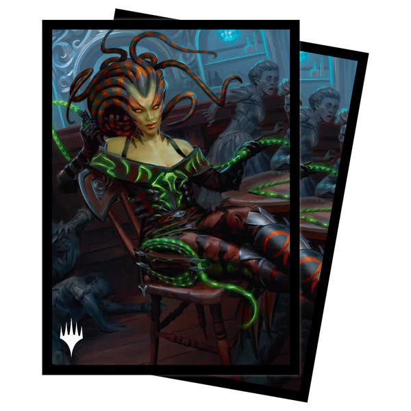 Ultra Pro Magic The Gathering CCG Outlaws of Thunder Junction 100ct Vraska, the Silencer Key Art Deck Protector Sleeves UPI-38355