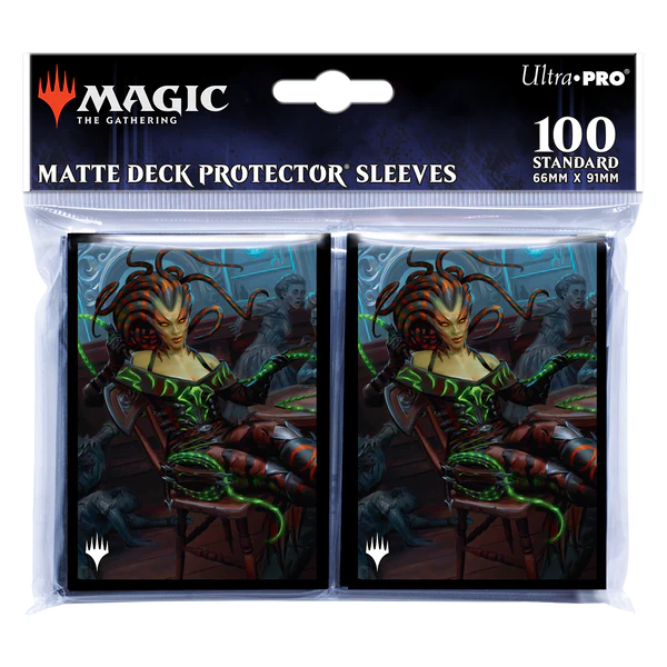 Ultra Pro Magic The Gathering CCG Outlaws of Thunder Junction 100ct Vraska, the Silencer Key Art Deck Protector Sleeves UPI-38355