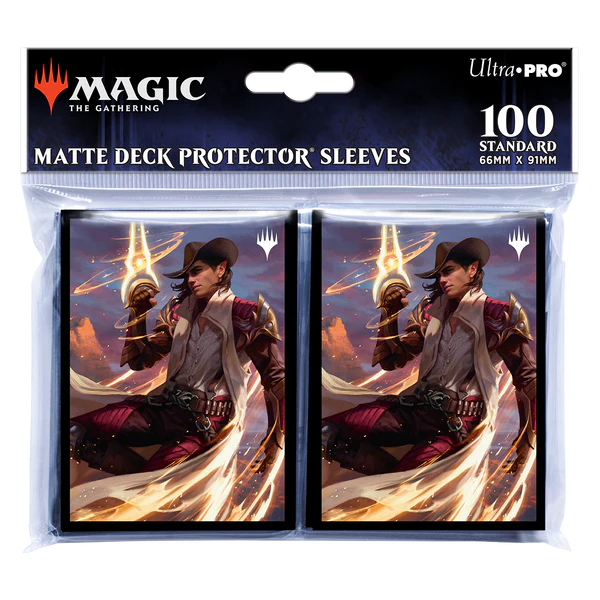 Ultra Pro Magic The Gathering CCG Outlaws of Thunder Junction 100ct Kellan, the Kid Key Art Deck Protector Sleeves UPI-38356