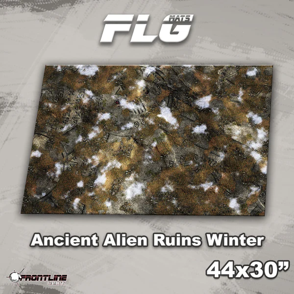 Frontline Gaming FLG Mats Ancient Alien Ruins Winter 44"x30" For Battles In Warhammer 40K Horus Heresy Combat Patrol And Board Games AARW44x30