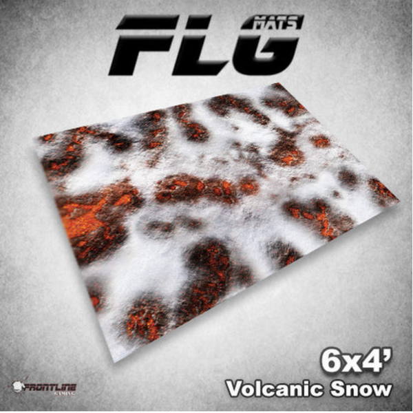 Frontline Gaming FLG Mats Volcanic Snow 3'x3' For Warhammer 40K Age Of Sigmar Star Wars Legion X-Wing Board Games VolSno3x3
