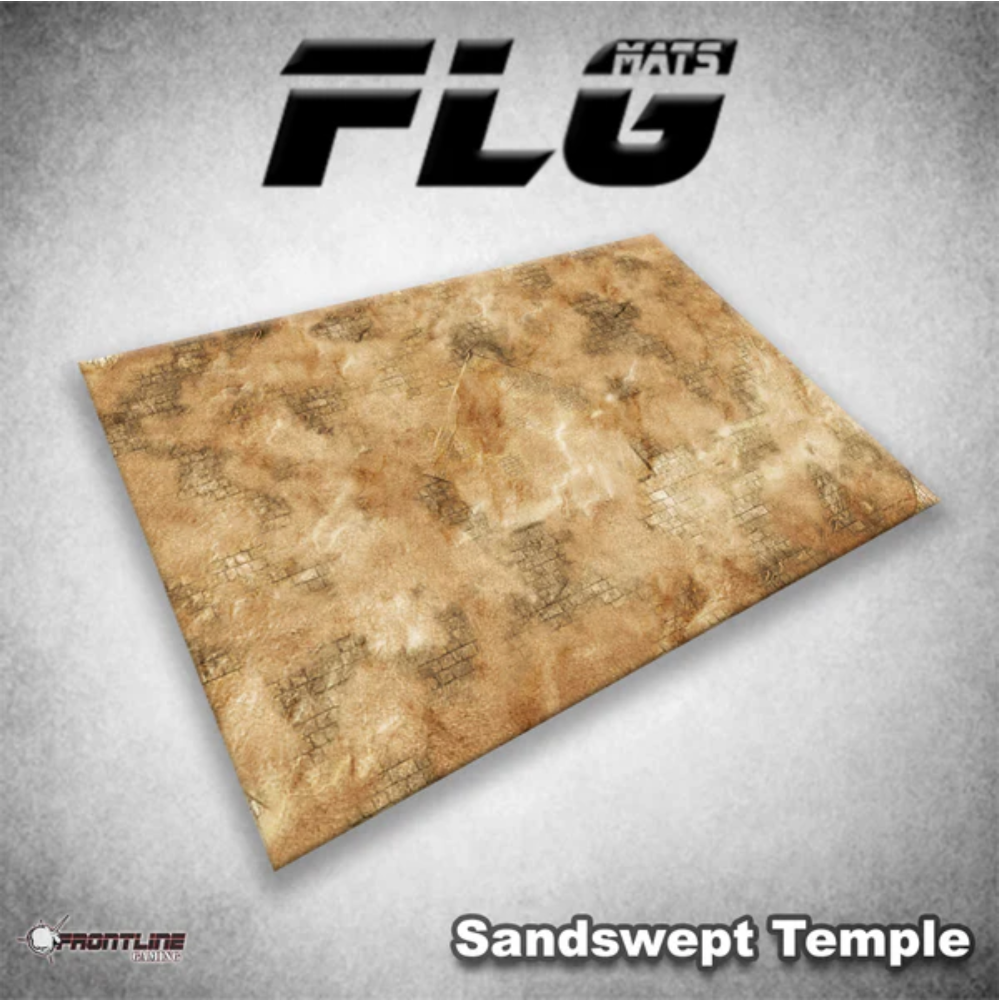 Frontline Gaming FLG Mats Sandswept Temple 44"x60" For Tournament Warhammer 40K Horus Heresy Age Of Sigmar Incursion And Strike Force Board Games STEMPLE44x60