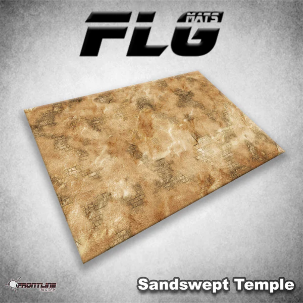 Frontline Gaming FLG Mats Sandswept Temple 3'x3' For Warhammer 40K Age Of Sigmar Star Wars Legion X-Wing Board Games STEMPLE3x3