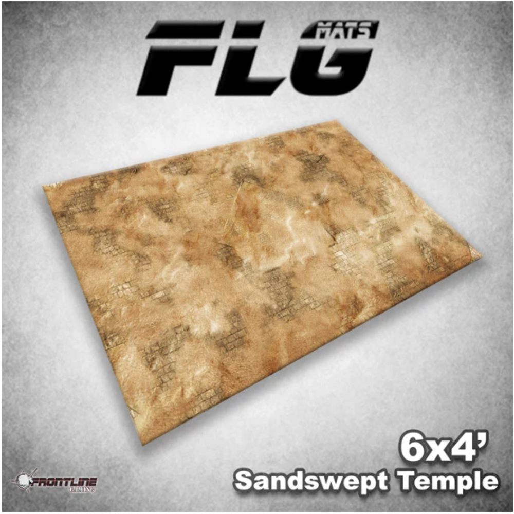 Frontline Gaming FLG Mats Sandswept Temple 3'x3' For Warhammer 40K Age Of Sigmar Star Wars Legion X-Wing Board Games STEMPLE3x3