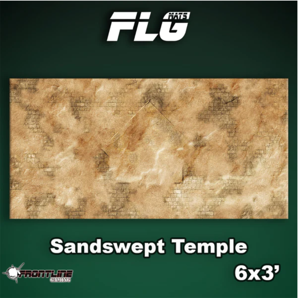 Frontline Gaming FLG Mats Sandswept Temple 3'x3' For Warhammer 40K Age Of Sigmar Star Wars Legion X-Wing Board Games STEMPLE3x3