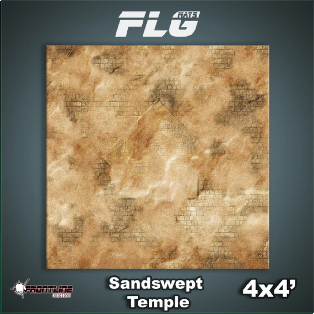 Frontline Gaming FLG Mats Sandswept Temple 3'x3' For Warhammer 40K Age Of Sigmar Star Wars Legion X-Wing Board Games STEMPLE3x3