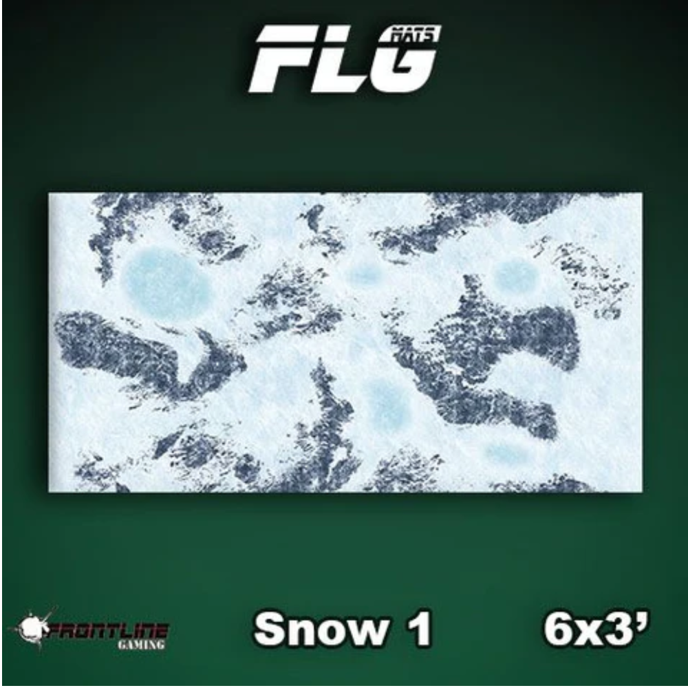 Frontline Gaming FLG Mats Snow 1 44"x30" For Battles In Warhammer 40K Horus Heresy Combat Patrol And Board Games SNW44x30
